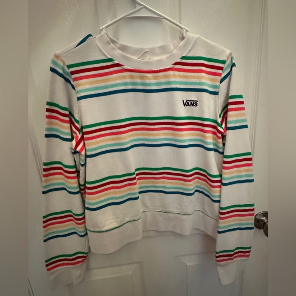 Vans Size Small Rainbow Striped Sweater